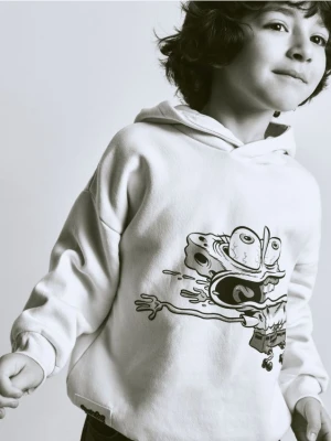 Reserved - Bawełniana bluza SpongeBob - jasnoszary