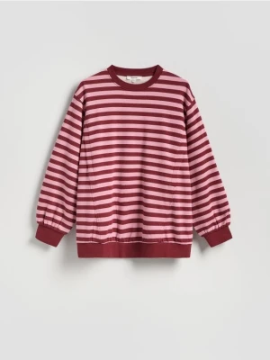 Reserved - Bawełniana bluza w paski - wielobarwny
