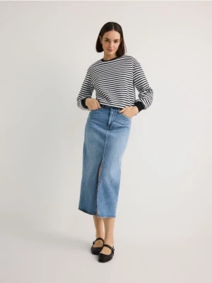 Reserved - Bawełniana bluza w paski - wielobarwny