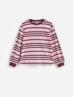 Reserved - Bawełniana bluza w paski - wielobarwny