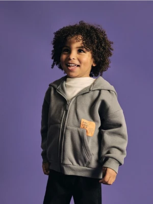 Reserved - Bawełniana bluza z kapturem - ciemnoszary