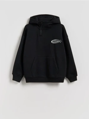 Reserved - Bawełniana bluza z kapturem - czarny
