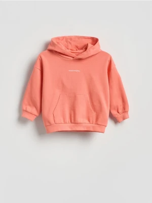 Reserved - Bawełniana bluza z kapturem - czerwony