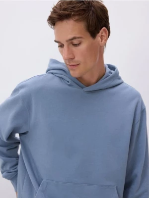 Reserved - Bawełniana bluza z kapturem - jasnoniebieski