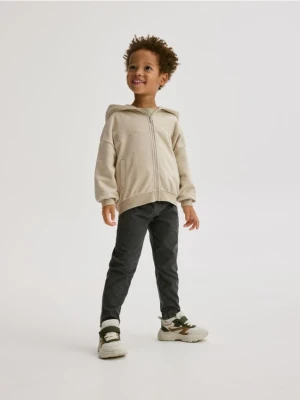 Reserved - Bawełniana bluza z kapturem - kremowy