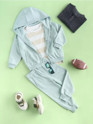 Zdjęcie produktu Reserved - Bawełniana bluza z kapturem - niebieski