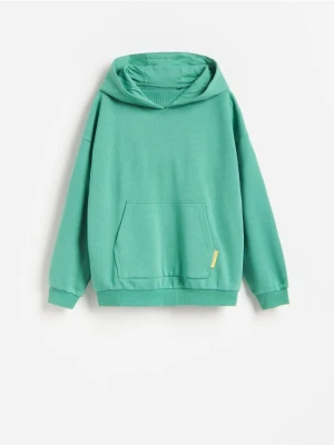 Reserved - Bawełniana bluza z nadrukiem - zielony