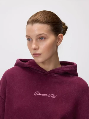 Zdjęcie produktu Reserved - Bawełniana bluza z napisem - ciemnofioletowy