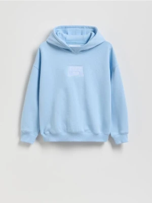 Reserved - Bawełniana bluza z naszywką - jasnoniebieski