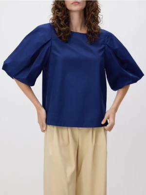 Reserved - Bawełniana bluzka - granatowy