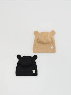 Reserved - Bawełniana czapka 2 pack - wielobarwny