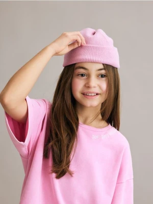 Reserved - Bawełniana czapka - różowy