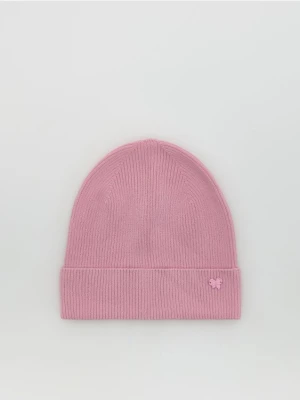 Reserved - Bawełniana czapka - różowy