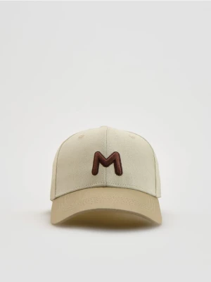 Reserved - Bawełniana czapka z daszkiem - beżowy