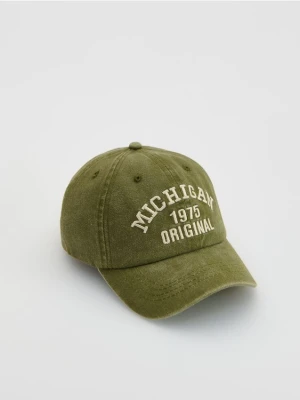 Reserved - Bawełniana czapka z daszkiem - ciemnozielony