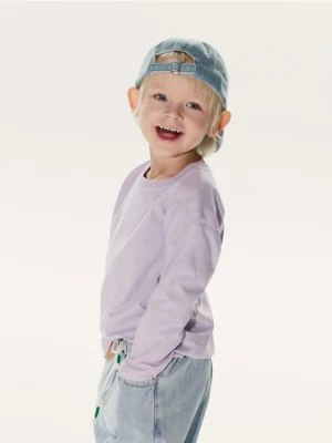 Reserved - Bawełniana czapka z daszkiem - niebieski