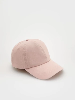 Reserved - Bawełniana czapka z daszkiem - pastelowy róż