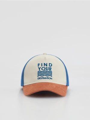 Reserved - Bawełniana czapka z daszkiem - wielobarwny
