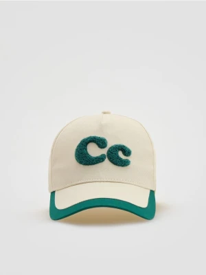 Reserved - Bawełniana czapka z daszkiem - zielony