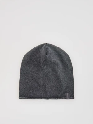 Reserved - Bawełniana czapka z naszywką - czarny