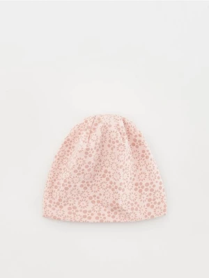 Reserved - Bawełniana czapka ze wzorem - różowy