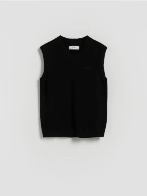 Reserved - Bawełniana kamizelka - czarny