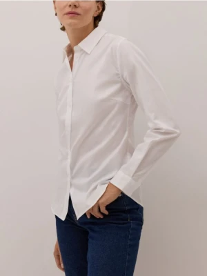 Reserved - Bawełniana koszula - biały