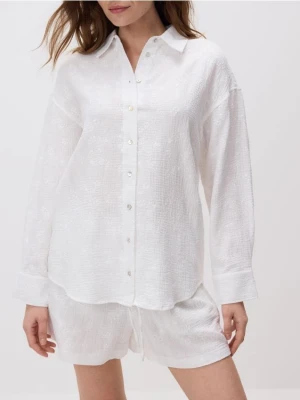 Reserved - Bawełniana koszula - biały