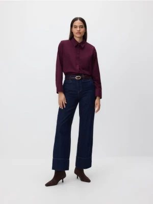 Reserved - Bawełniana koszula - bordowy