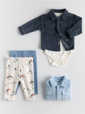 Reserved - Bawełniana koszula - ciemnoszary