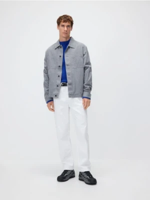 Reserved - Bawełniana koszula comfort fit - szary