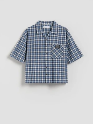Reserved - Bawełniana koszula - granatowy