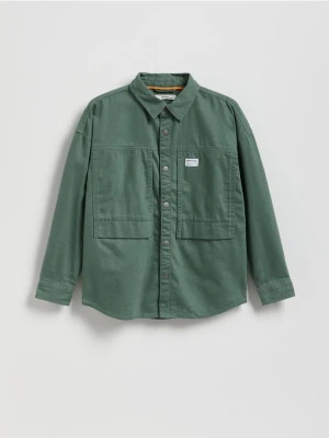 Reserved - Bawełniana koszula - morski