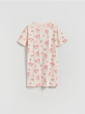 Reserved - Bawełniana koszula nocna My Melody - brudny róż