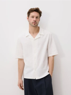 Reserved - Bawełniana koszula oversize - biały