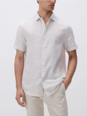 Reserved - Bawełniana koszula regular fit - beżowy