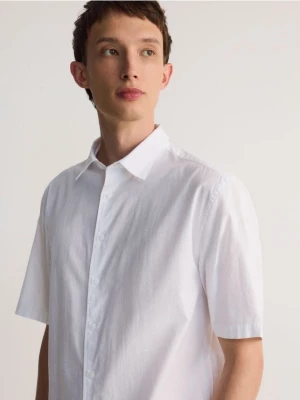 Reserved - Bawełniana koszula regular fit - biały