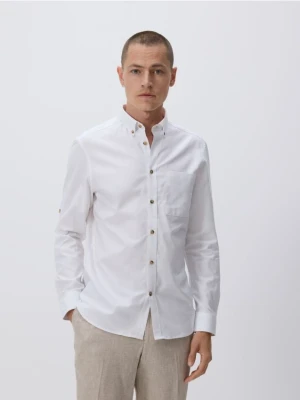 Reserved - Bawełniana koszula regular fit - biały