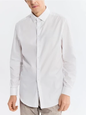 Reserved - Bawełniana koszula regular fit - biały