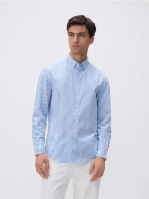 Reserved - Bawełniana koszula regular fit - niebieski