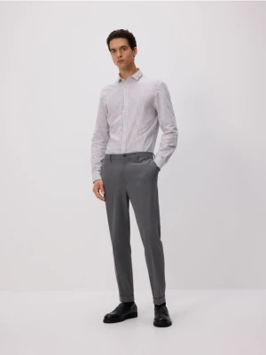 Reserved - Bawełniana koszula regular fit - szary