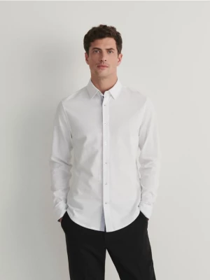 Reserved - Bawełniana koszula slim fit - Biały