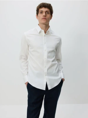 Reserved - Bawełniana koszula slim fit - biały