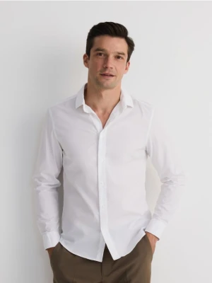 Reserved - Bawełniana koszula slim fit - biały