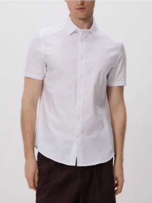 Reserved - Bawełniana koszula slim fit - biały