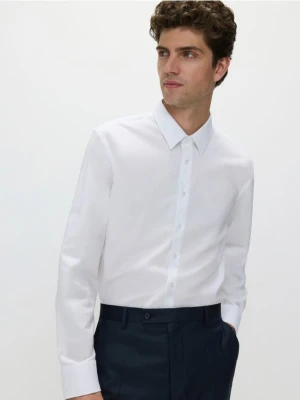 Reserved - Bawełniana koszula slim fit - biały