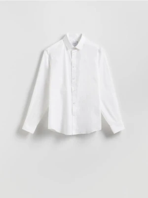 Reserved - Bawełniana koszula slim fit - biały