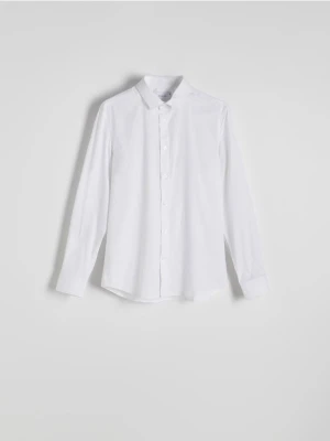 Reserved - Bawełniana koszula slim fit - biały