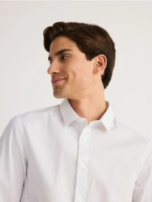 Reserved - Bawełniana koszula slim fit - biały