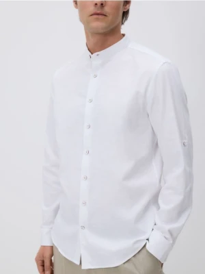 Reserved - Bawełniana koszula slim fit - biały